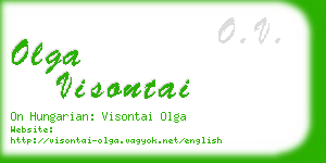 olga visontai business card